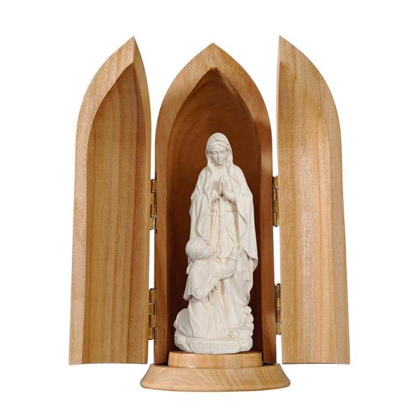 Pema Our Lady Of Lourdes - Bernadette In Niche Wood Carved Statue