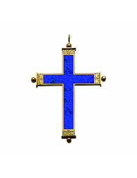 "Lapislazuli" Bishop Pendant Pectoral Cross