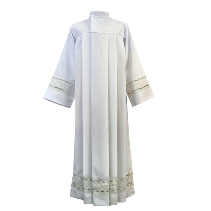 Women's Genesis Collection Pleated Alb With Embroidery Bands