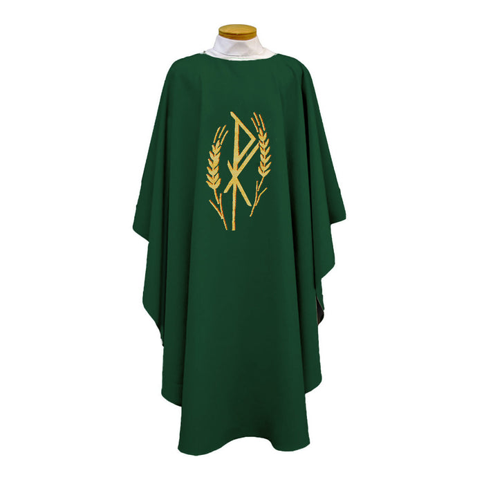 Chasuble with Chi Rho Wheat Symbol