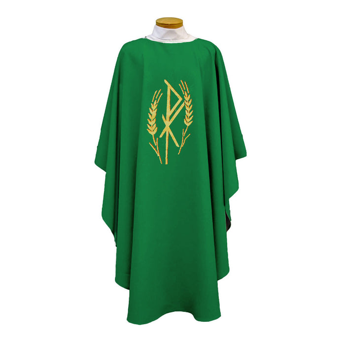 Chasuble with Chi Rho Wheat Symbol