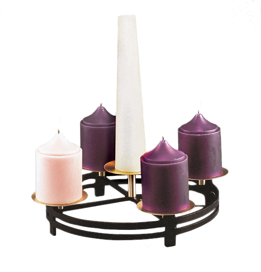 Advent Wreath with Satin Brass Details