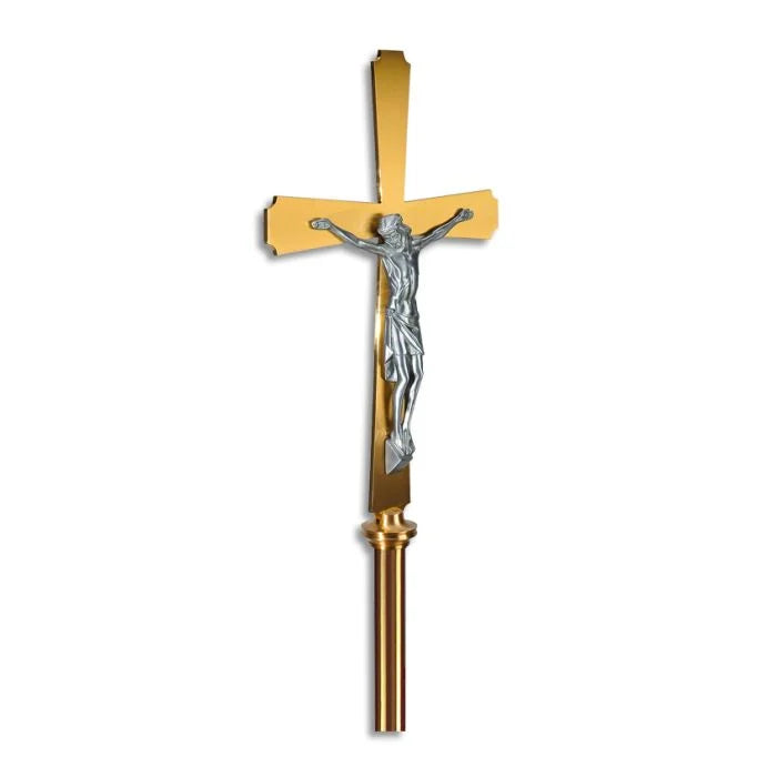 4414 Series Standing Floor Processional Crucifix With Aluminum Corpus