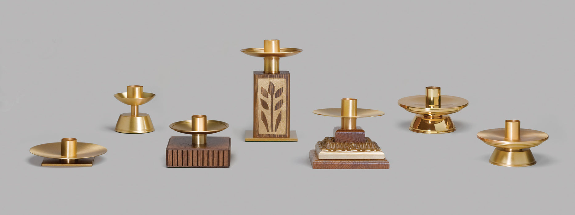 Altar Candlesticks with Wheat Motifs, Each