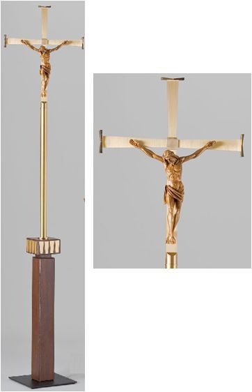 Processional Cross with Sorrowful Christ Corpus