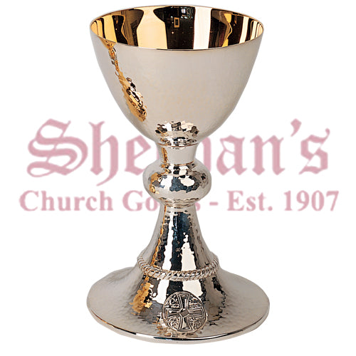 Hand Hammered Rope Design Sterling Silver Chalice