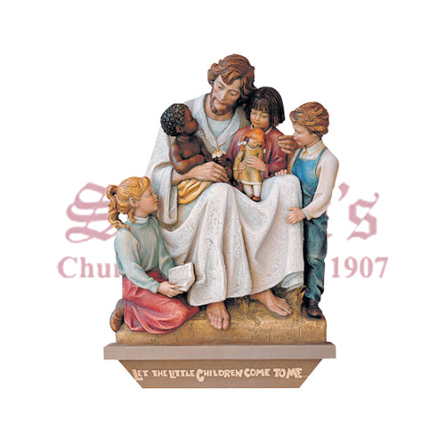 Jesus With Children Of The World - High Relief