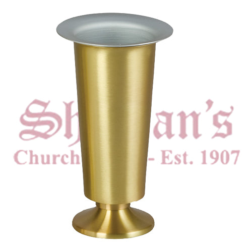 Satin Bronze Finish Floral Vases, Pair