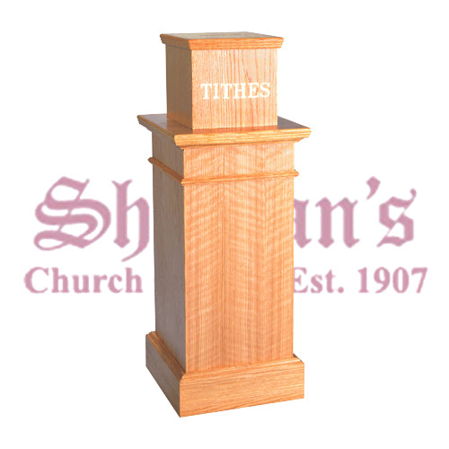 Standing Tithe Box With Lock And Door