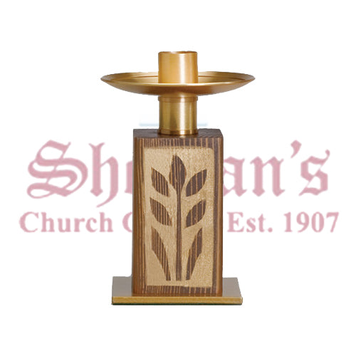 Altar Candlesticks with Wheat Motifs, Each