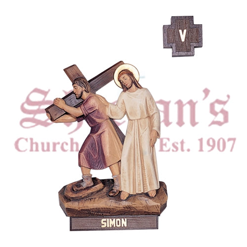14 Stations Of The Cross, Linden Wood Finish