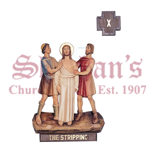 14 Stations Of The Cross, Linden Wood Finish