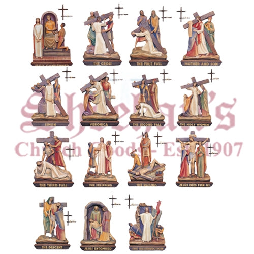 14 Stations Of The Cross with Crosses-Numerals