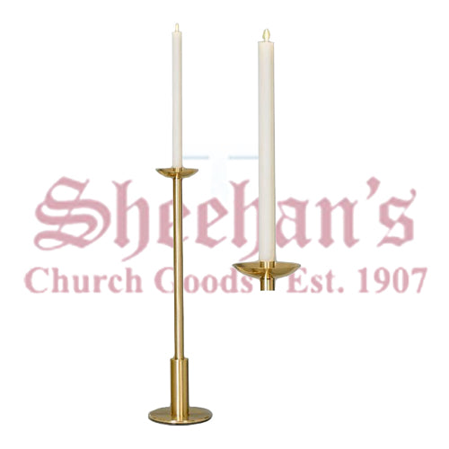 Processional Candlesticks with Polished Edges - Pair