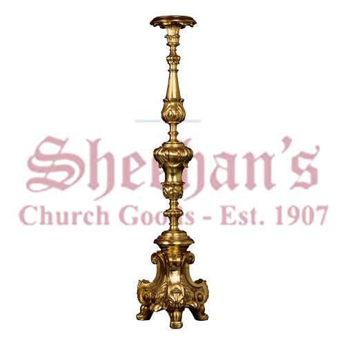 Candlestick - Baroque Style - Genuine Gold Leafed
