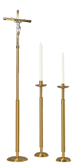 Processional Cross with Polished Aluminum Corpus