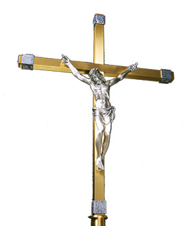 Processional Cross with Polished Aluminum Corpus