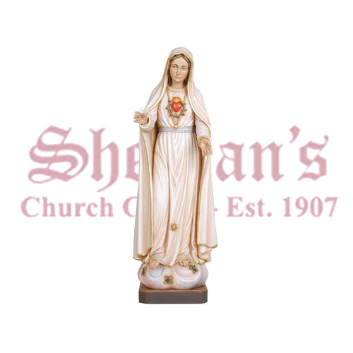 Our Lady Of Fatima 5th Appearance Wood Carve Statue