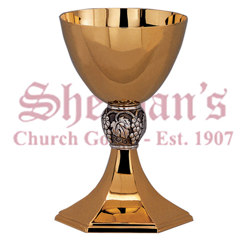 Grape Motif Chalice and Dish Paten