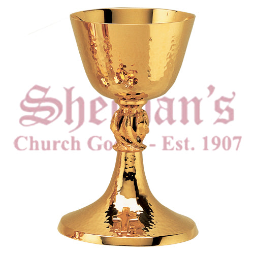 Hand Hammered Cut-Out Fish Symbol Chalice