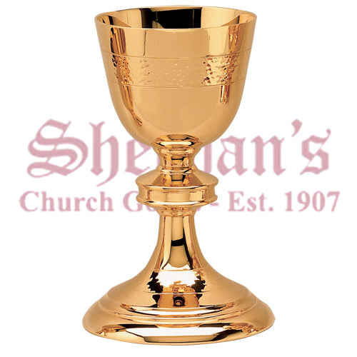 Chalice and Paten hammered simple style