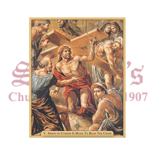 Simon Of Cyrene Is made To Bear The Cross