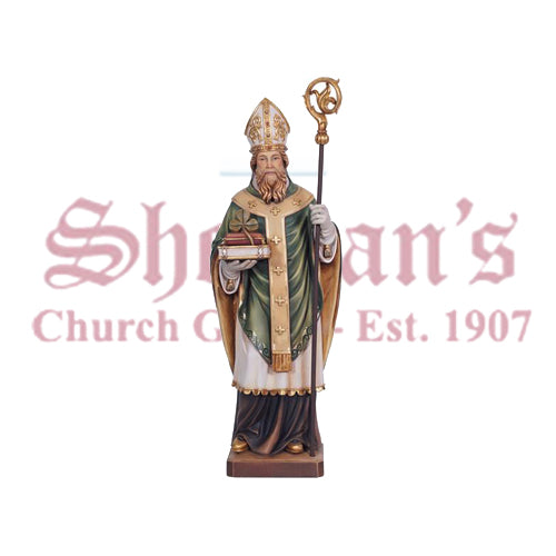 St. Patrick Wood Carve Statue