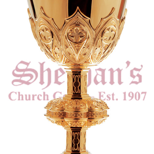 Gothic Designed Chalice with Scale Paten