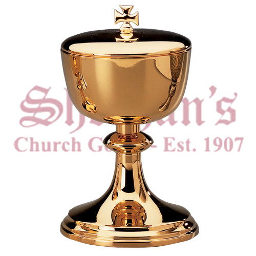 Cross on base Gold Plated Ciborium