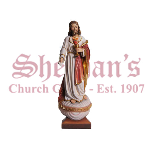 Pema Sacred Heart Of Jesus With Host Wood Carved Statue