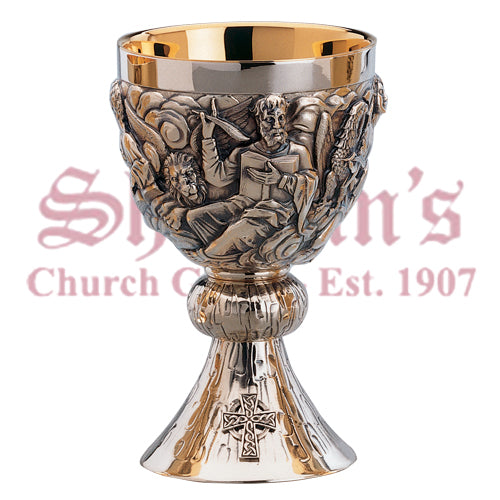 "The Evangelists" Chalice and 6 1-2" bowl paten