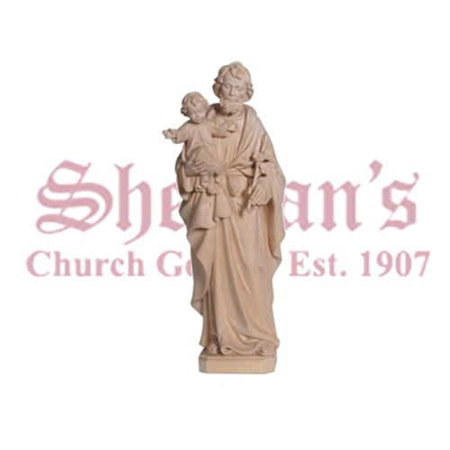 St. Joseph With The Child Wood Carve Statue