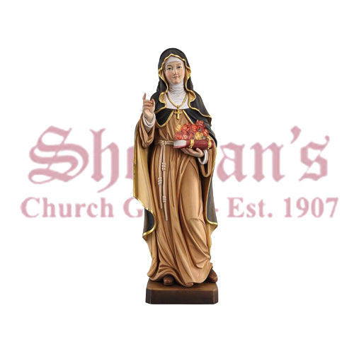 St. Rosa Of Lima Wood Carve Statue