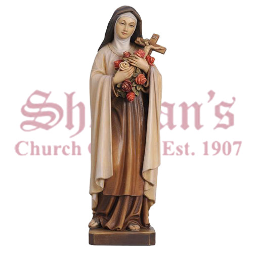 Theresa of Lisieux Wood carve Statue