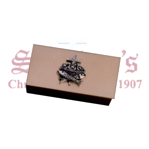 Brass Plated Key Box With Fish & Loaves Design