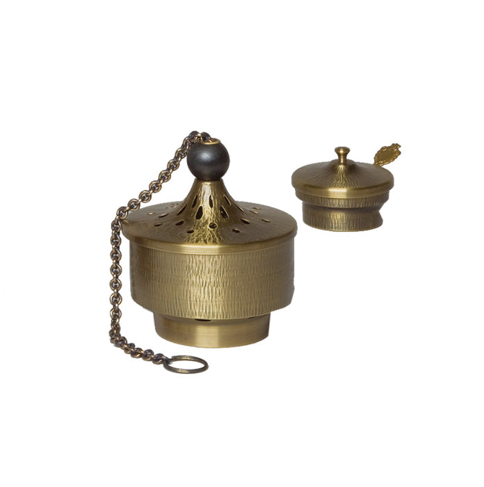 Censer and Boat in Antique Brass Finish
