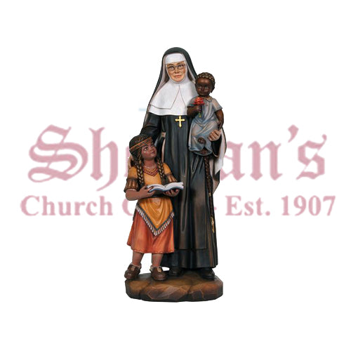 St. Katherine Drexel Wood Carve Statue