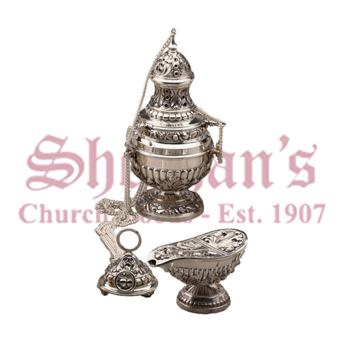 Baroque Design Censer, Boat & Spoon
