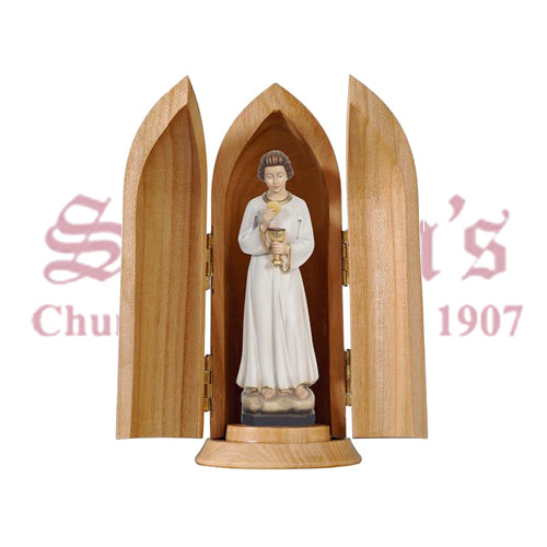 Angel Of Portugal In Niche Wood Carve Statue