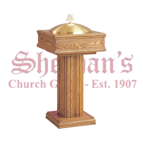 Baptismal Font with Plain Pedestal Base