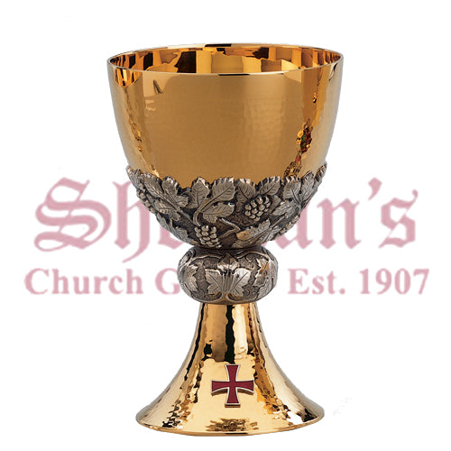 Artistic Grapevine Design Chalice and Bowl Paten