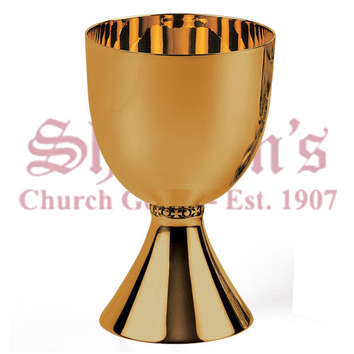 Modern Ciborium in gold plated brass