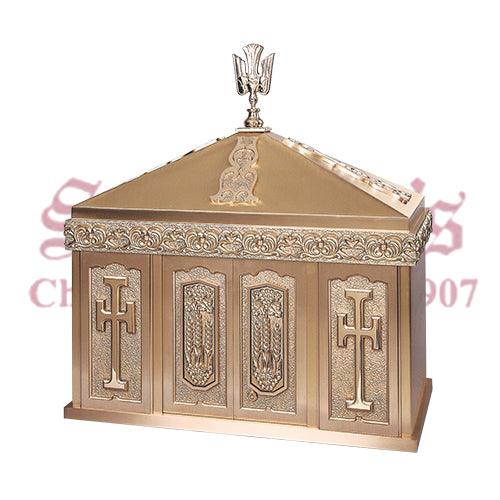 Bronze Tabernacle With Dome And Holy Spirit Finial