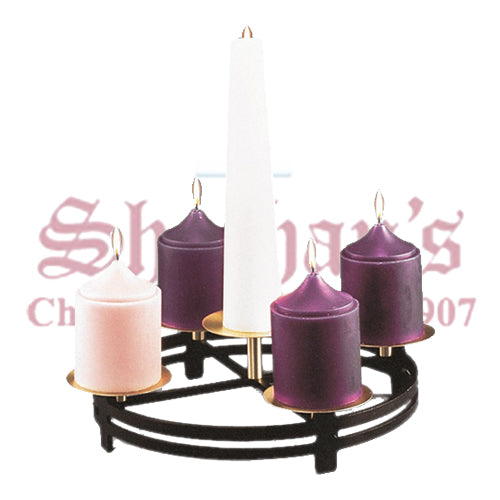 Advent Wreath with Satin Brass Details