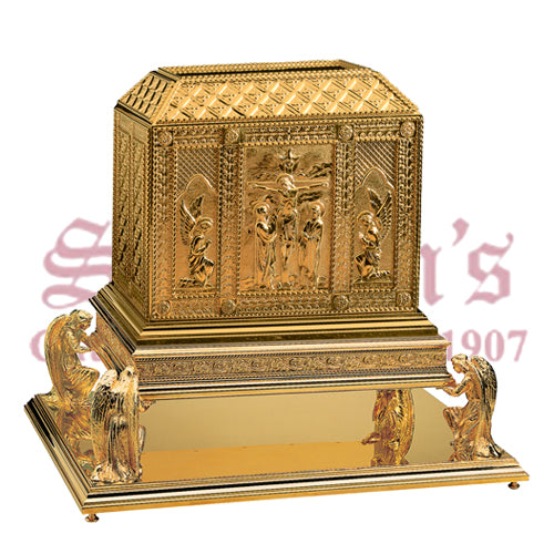 Tabernacle with Crucifixion Scene and Optional Pedestal