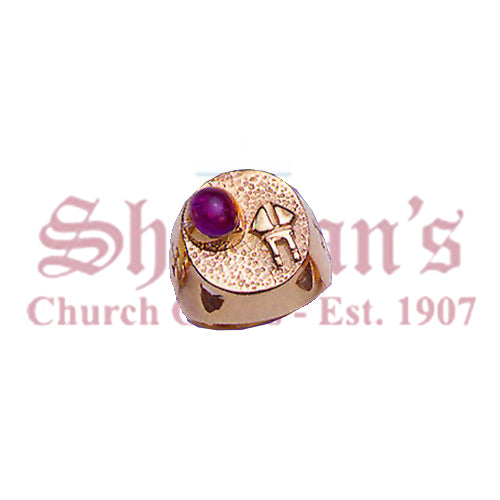 Bishops Ring w Genuine Amethyst MatthewFSheehan Sterling Silver Gold Plated Size 9