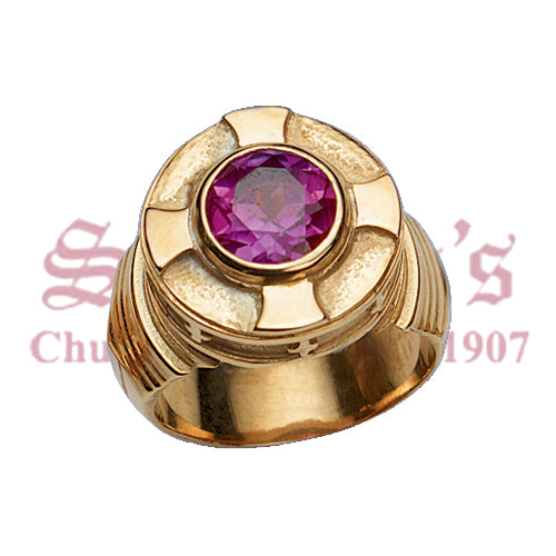 Bishop's Ring With 10mm Amethyst