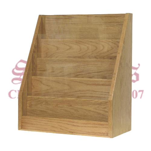 Solid Oak Pamphlet Rack
