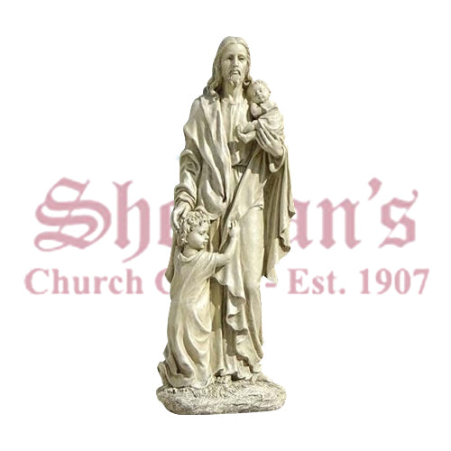 Jesus With Children Garden Statue 24"