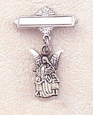 Guardian Angel Bar Pin in Sterling
